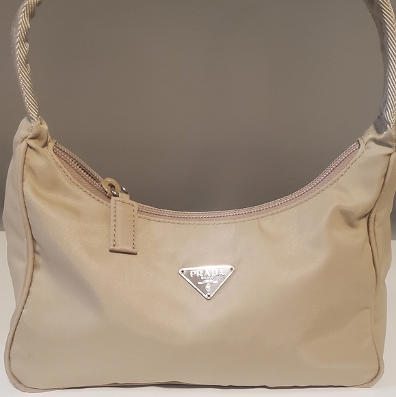 Prada Handbags - Prada Beige Shoulder Bag